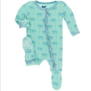 Kickee Pants Palm Tree Ruffle Footie